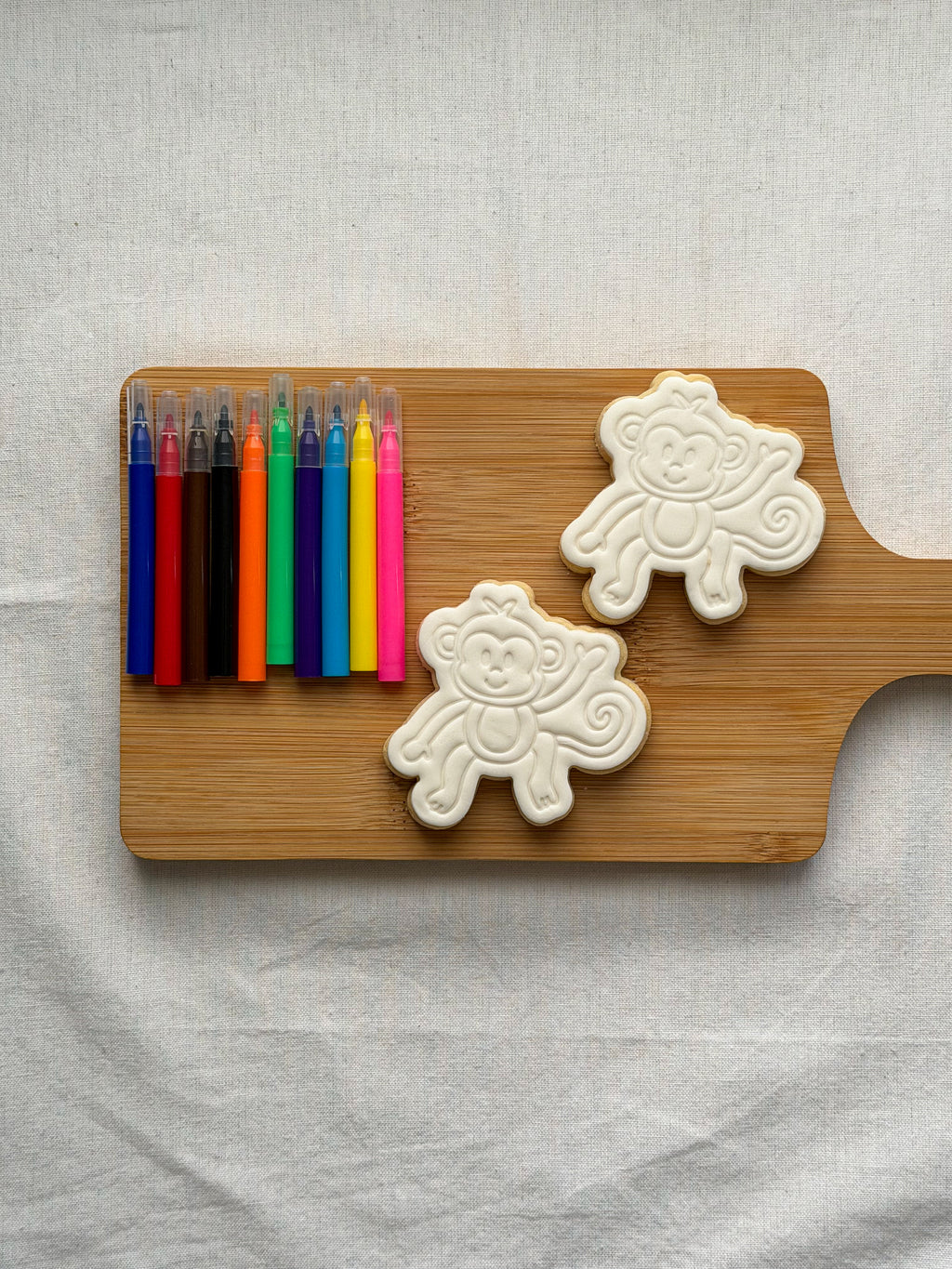 Monkey Colour-In Cookie Kit