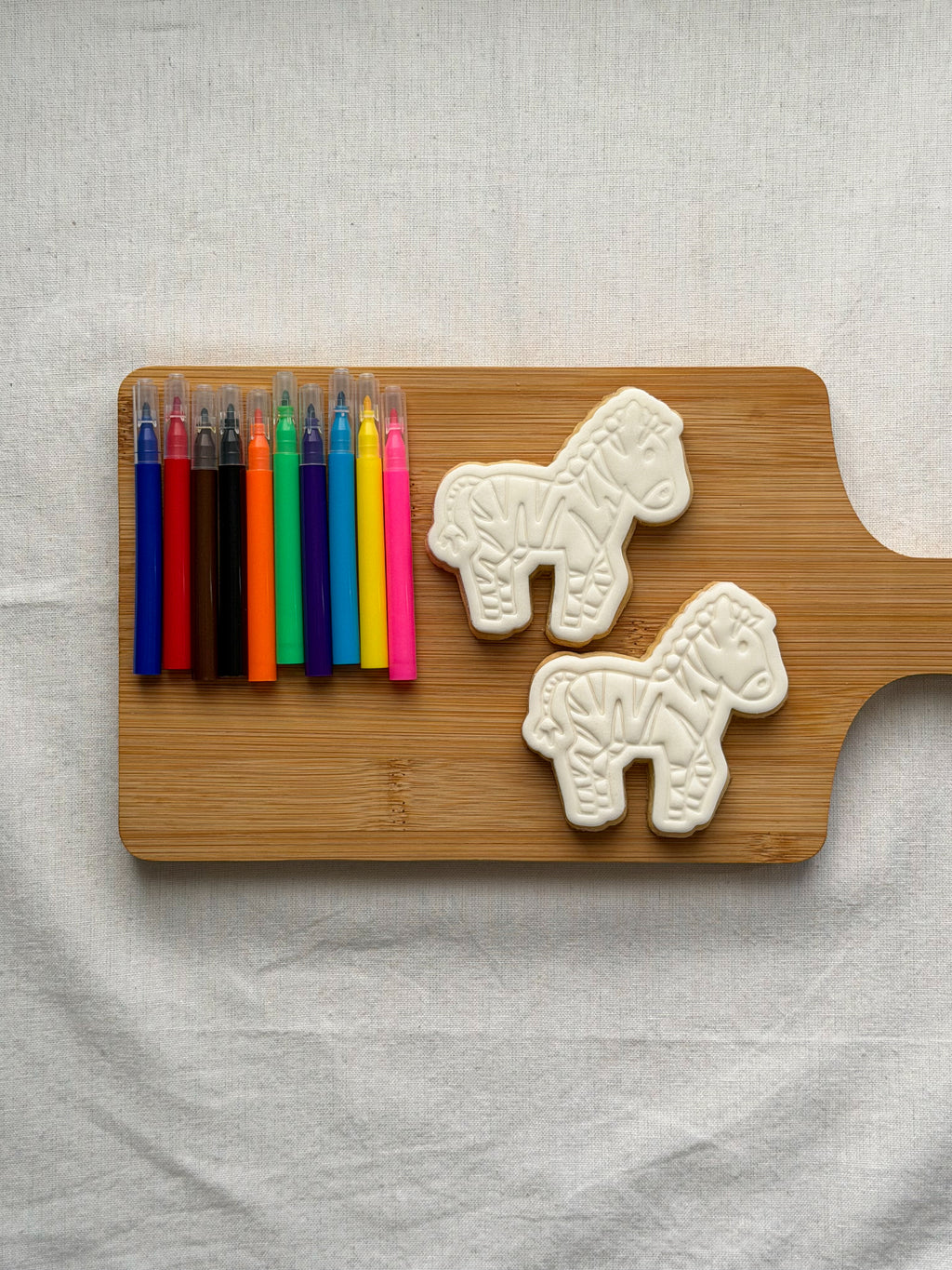 Zebra Colour-In Cookie Kit