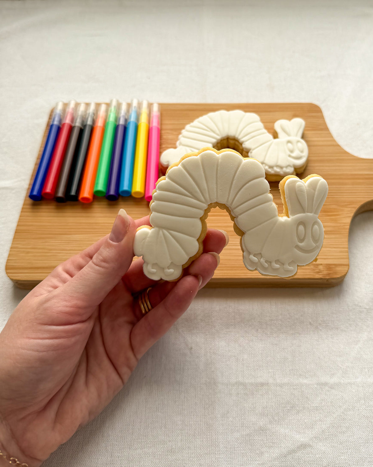 Caterpillar Colour-In Cookie Kit