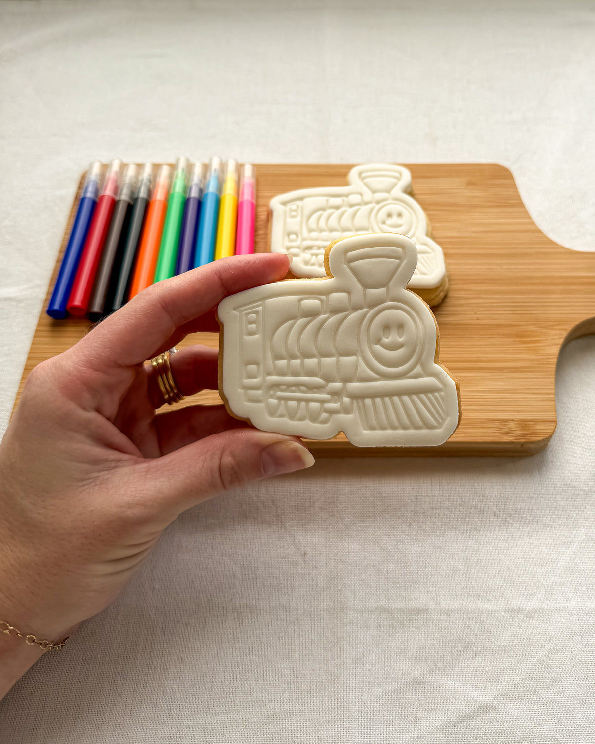 Train Colour-In Cookie Kit