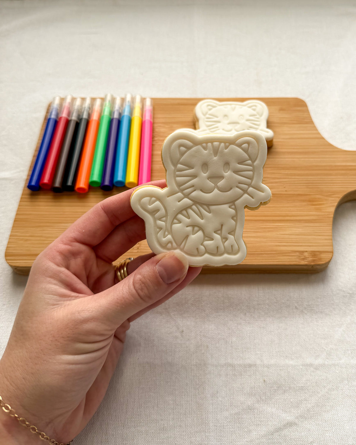 Tiger Colour-In Cookie Kit