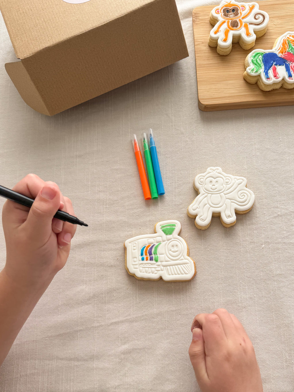 Train Colour-In Cookie Kit