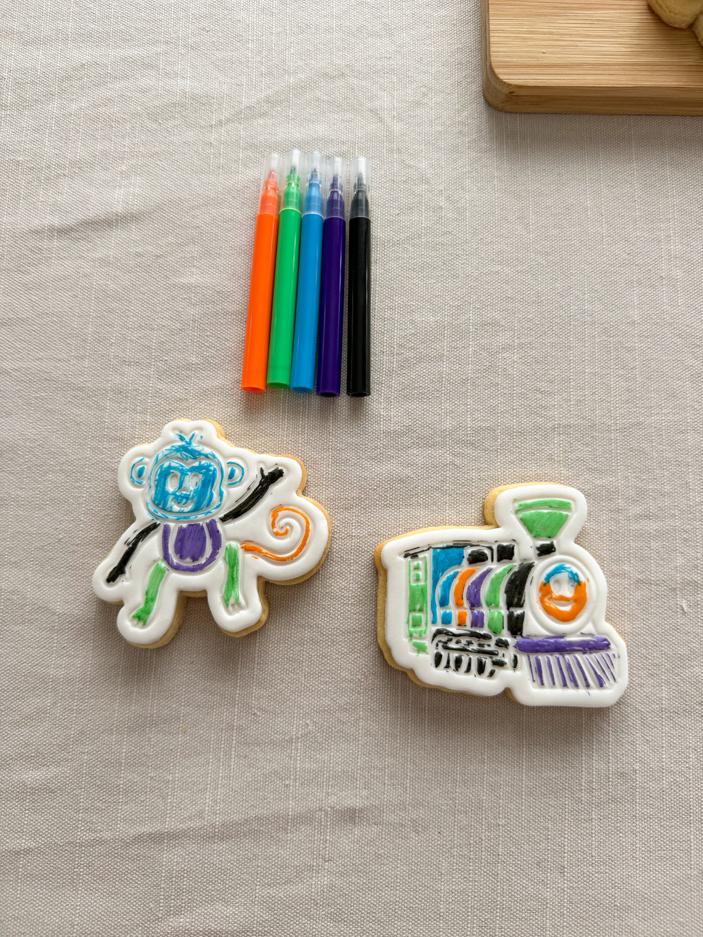 Train Colour-In Cookie Kit